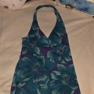 City Triangles Teal V-Neck Dress with Subtle Sheen 💚🩵🩷